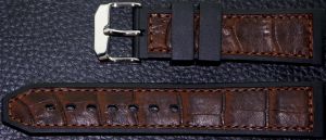 Bonetto Cinturini 300D Black Double Face Rubber Watch Strap 20mm